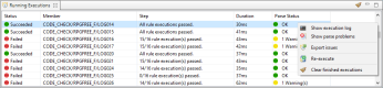 The Execution Logs view in RDi